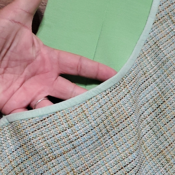 70s Style Douglas Hannant Green Sleeveless Crew Neck Sheath Dress for Cocktail - Picture 5 of 7